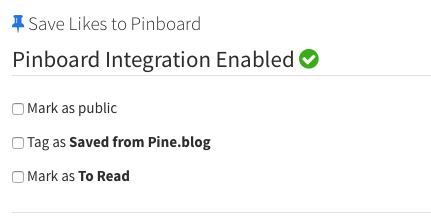 Pinboard Integration